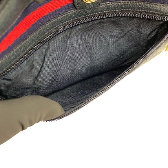 Gucci Shoulder Bag Leather Navy - Picture 9 of 9